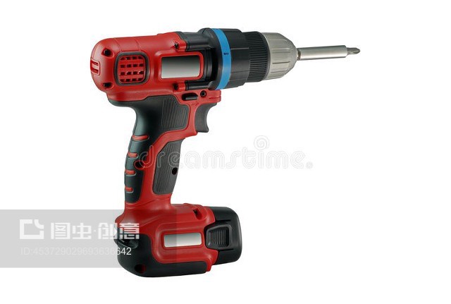 电动工具电动螺丝刀白色背景Power tool. Electric screwdriver. White background